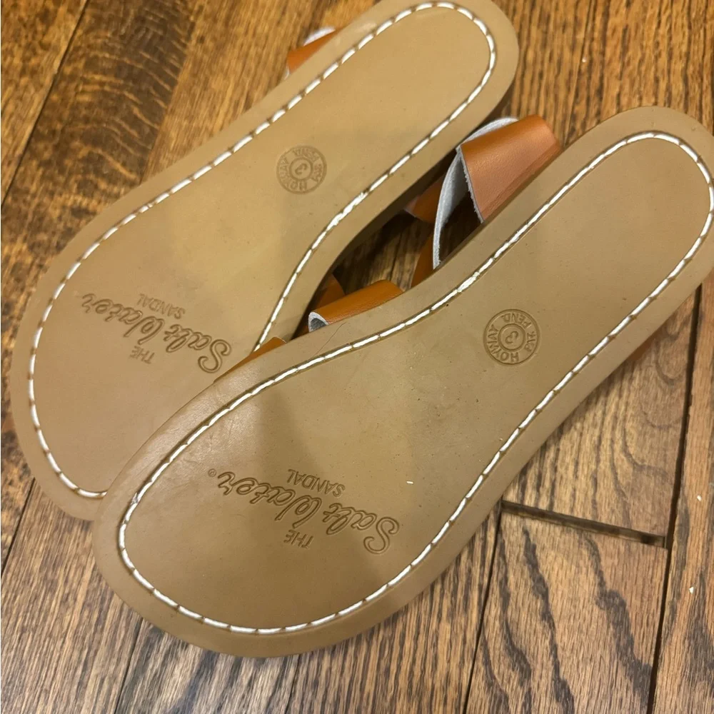 Kids Hoy Salt Water Sandals - Brown Size 3 EUC - Picture 2 of 5